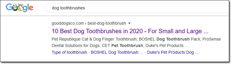 Dog Toothbrushes Search Results